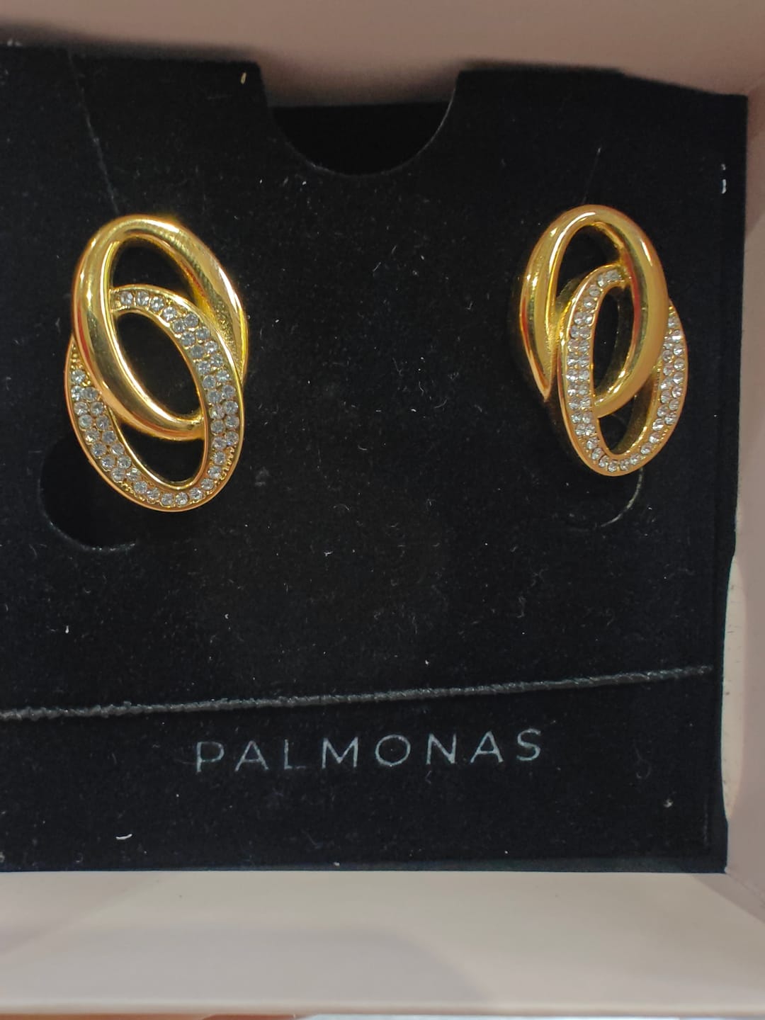 Customer photo review of Elegant Interlinked Stud Earrings