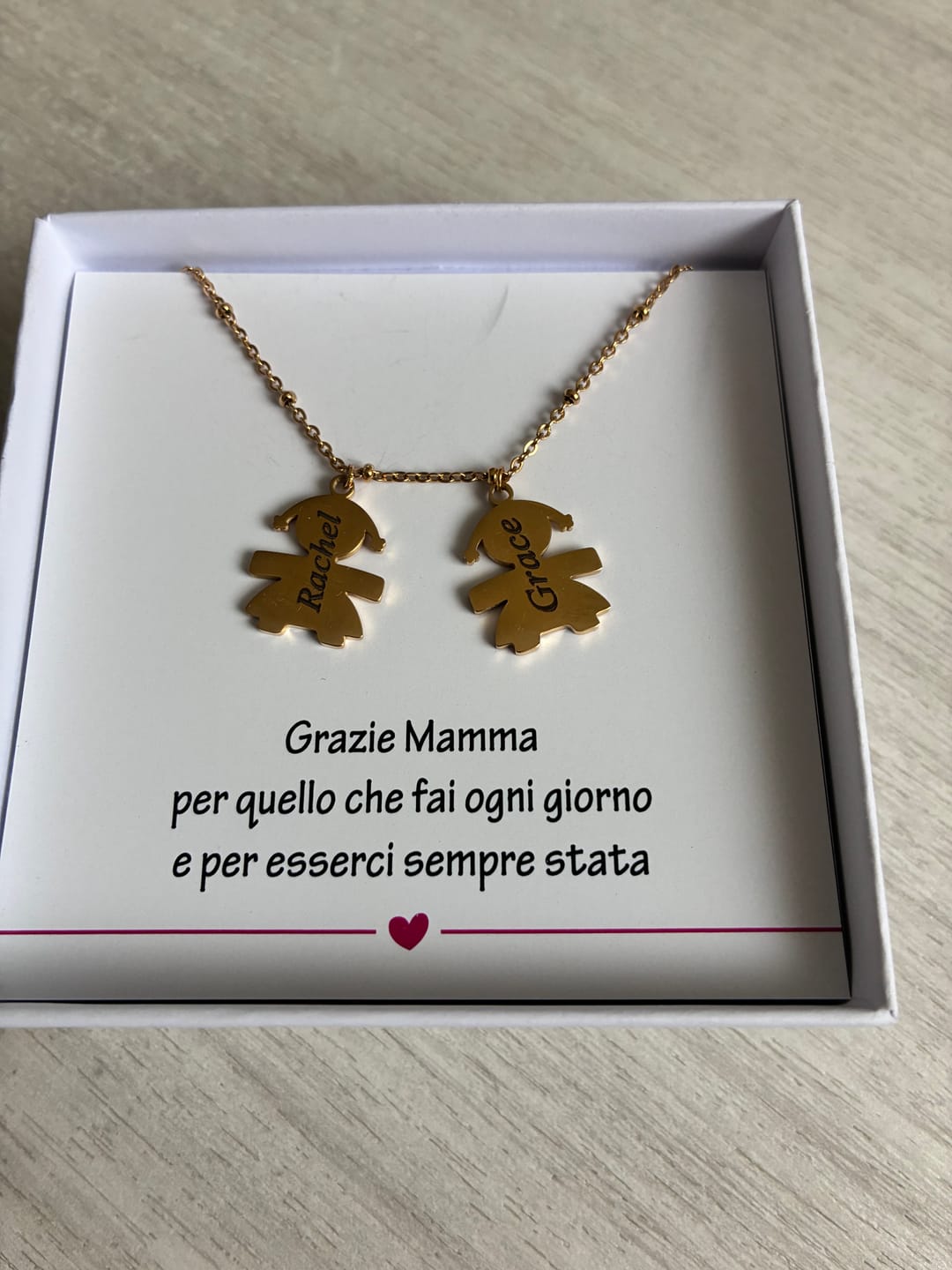 Customer photo review of Collana Nascita con bambino - Piccolo Mio