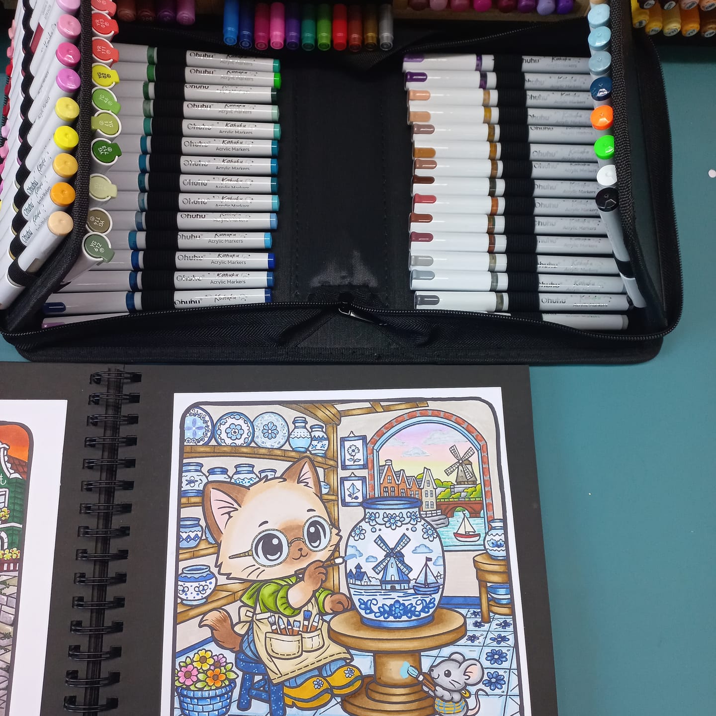Customer photo review of Ohuhu Kahuku Series Direct-ink Acrylic Paint Markers