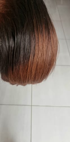 Customer photo review of Vietnamese Super Double Drawn Bone Straight Ombre Chocolate Brown Bundles