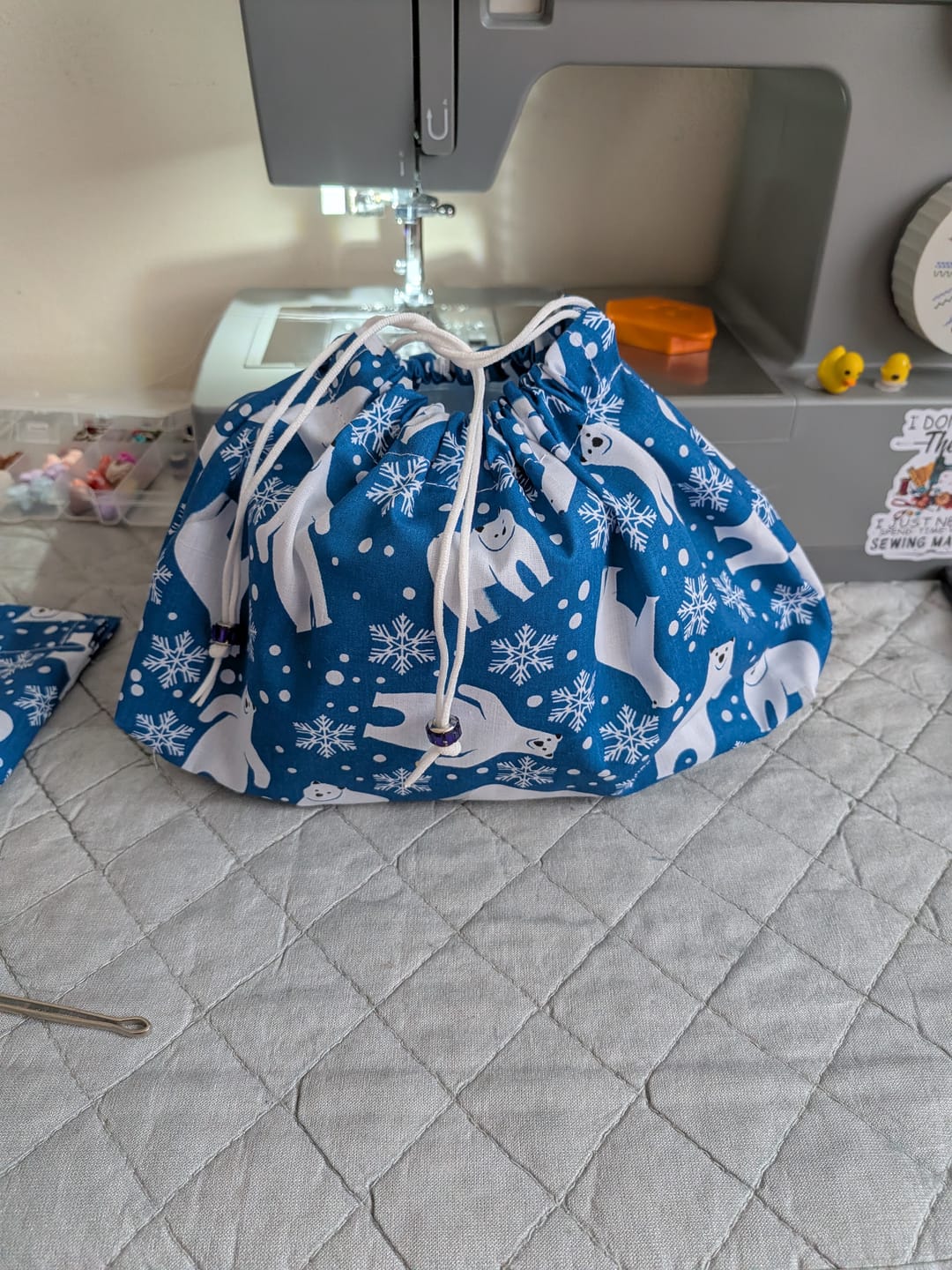 Customer photo review of Snowflake Bears Polycotton Fabric