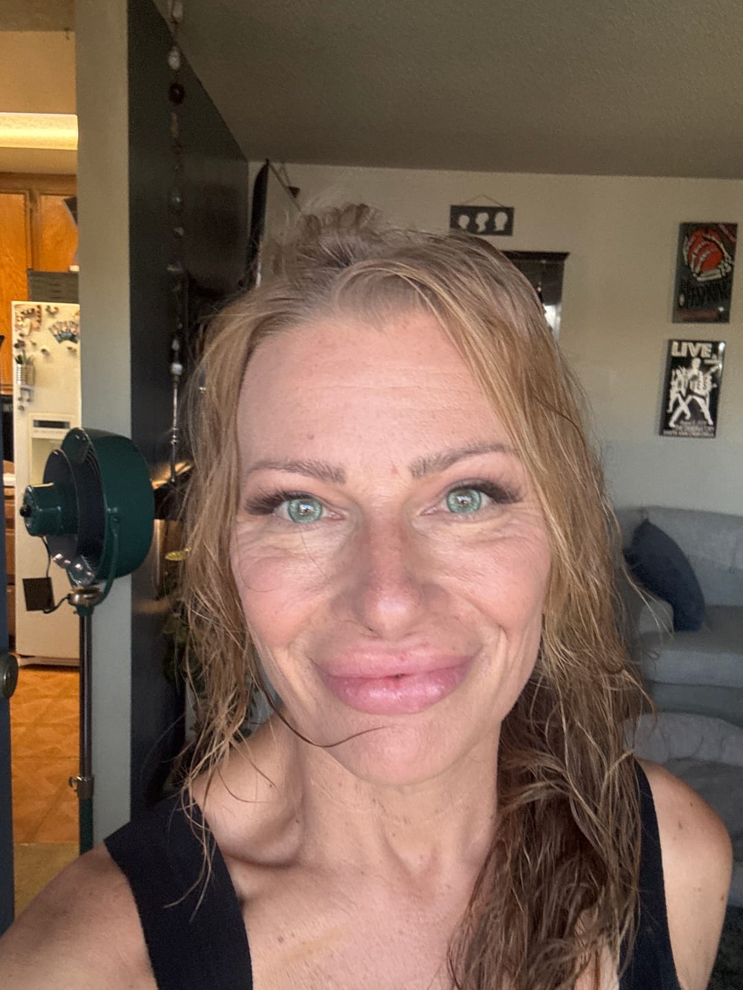 Customer photo review of Dawn Green Colored Contact Lenses