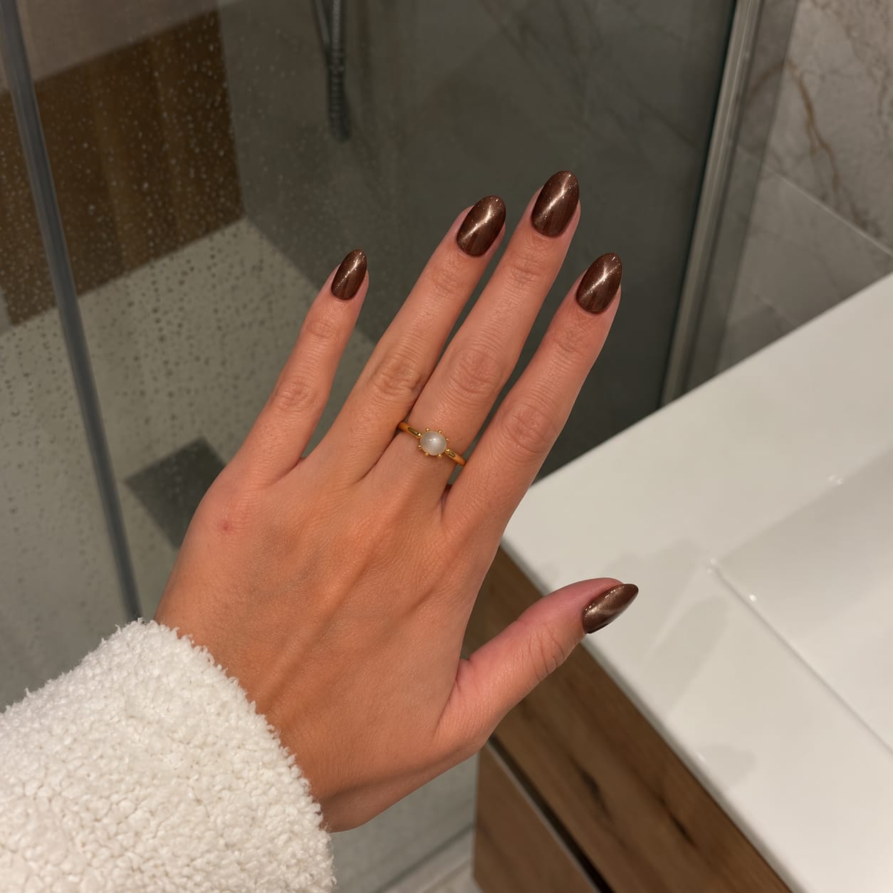 Customer photo review of Manicura ojo de gato profesional