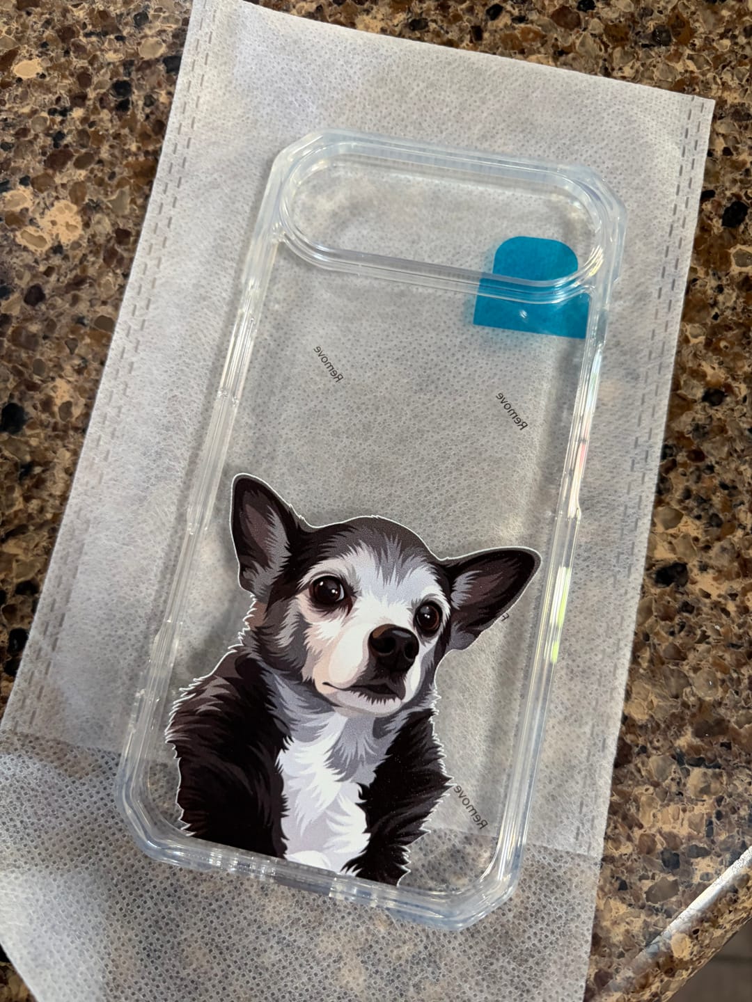 Customer photo review of Custom Pet Portrait Phone Cases