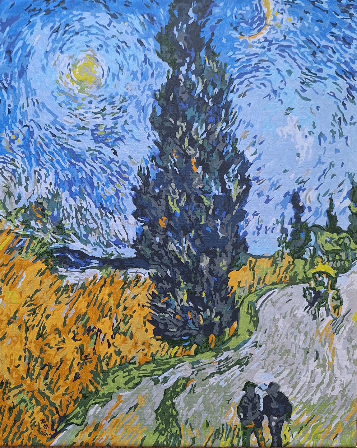 Customer photo review of Malen nach Zahlen - Straße mit Zypresse und Stern - Vincent van Gogh