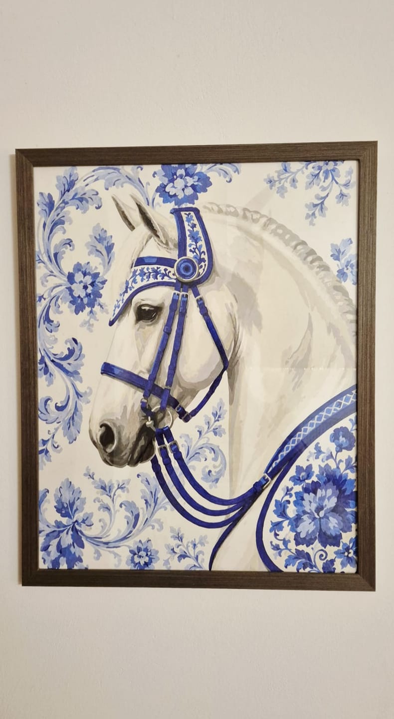 Customer photo review of Porcelain Royal Horse | Paint by Number