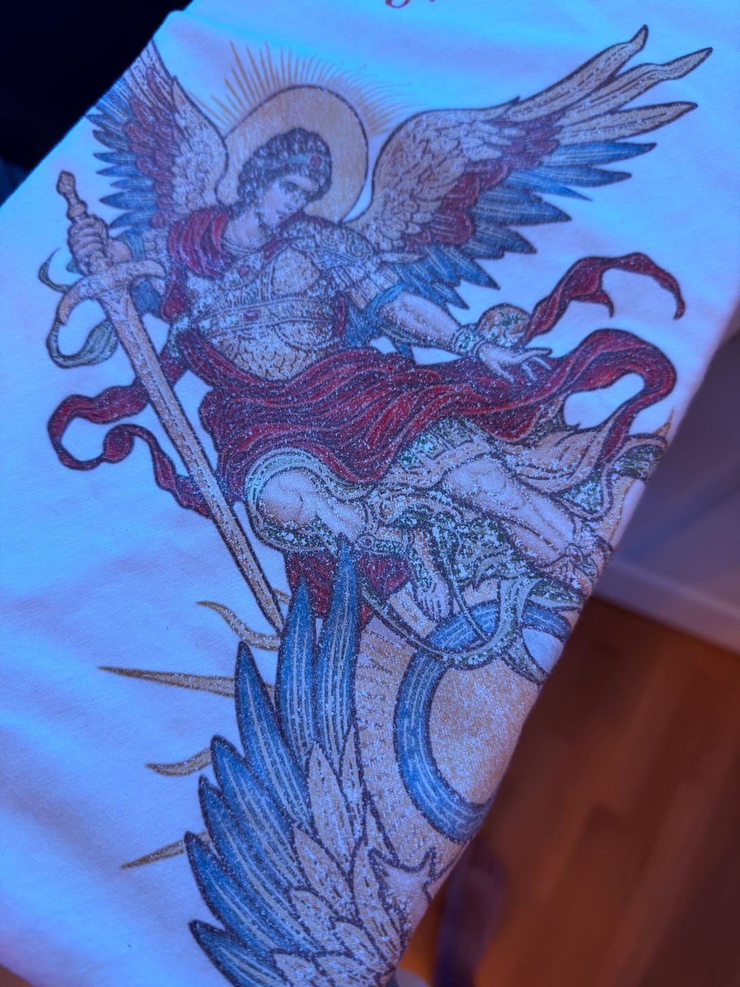 Customer photo review of ST. GEORGE | Premium T-Shirt