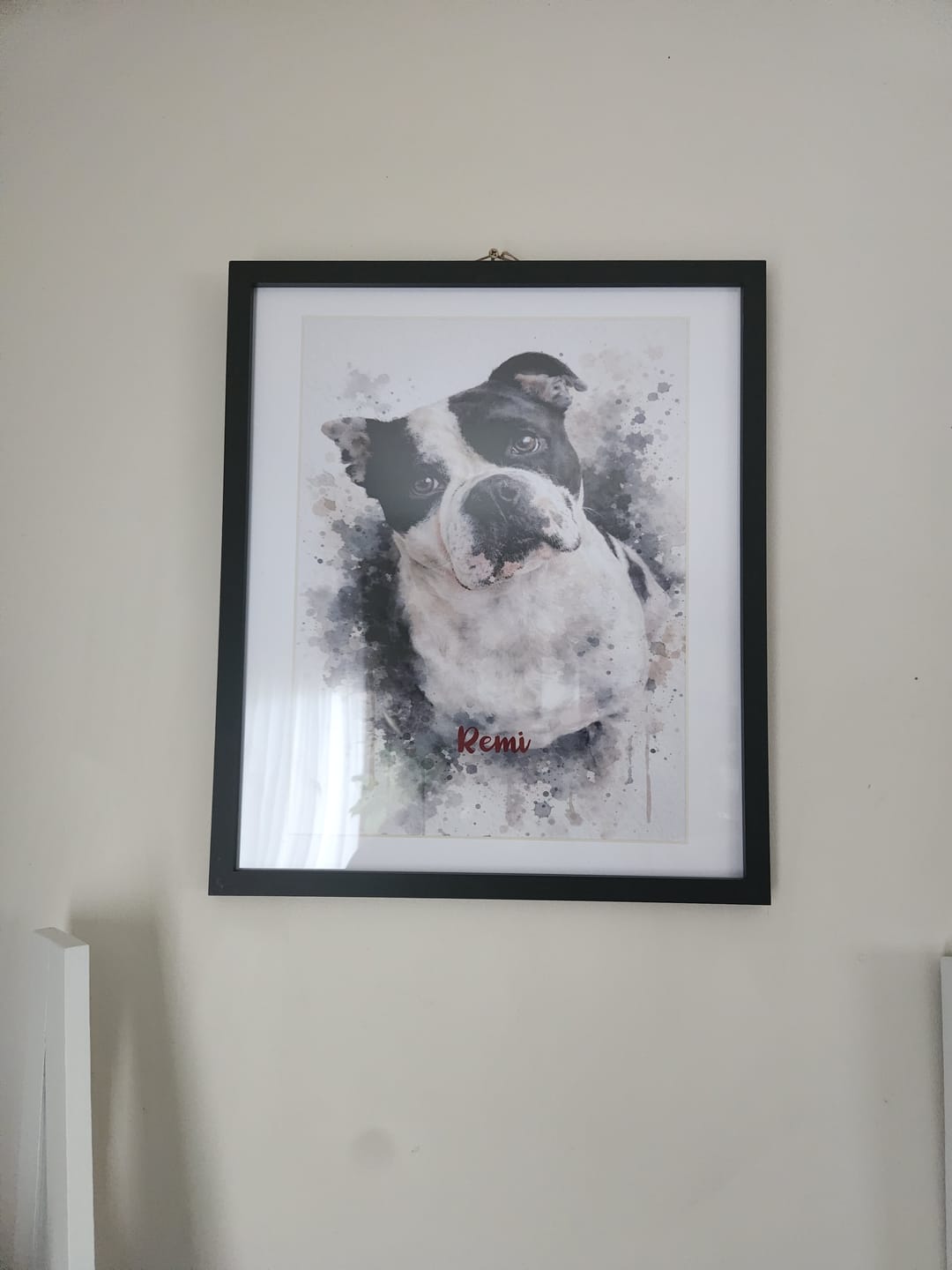 Customer photo review of Personalised Poster - Watercolour Realistic Portrait