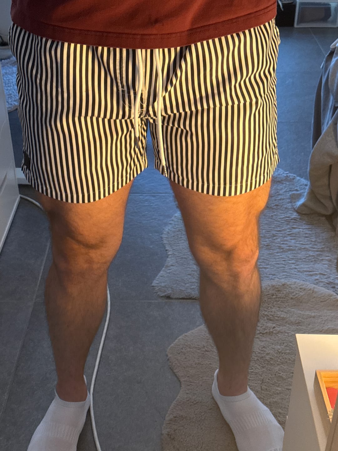 Customer photo review of 1056 - Striped Swim Shorts