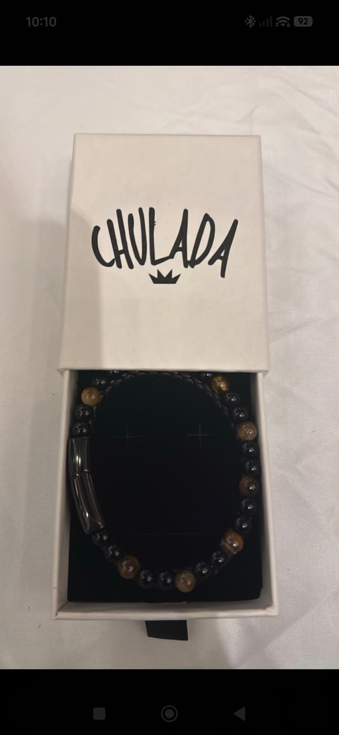 Customer photo review of Pulsera Ojo de Tigre - Piel