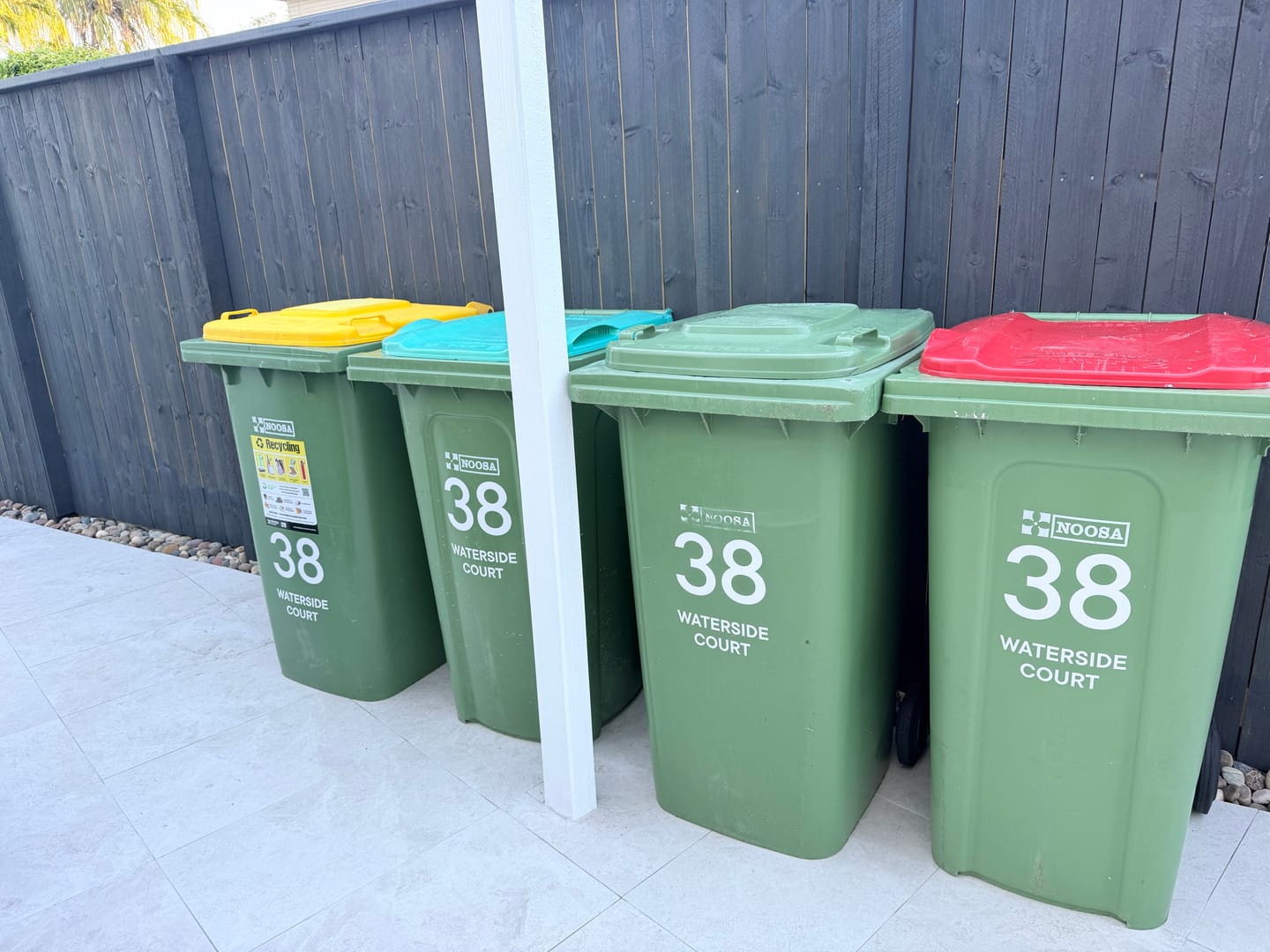 Customer photo review of Wheelie Bin Street Name & Number Sticker