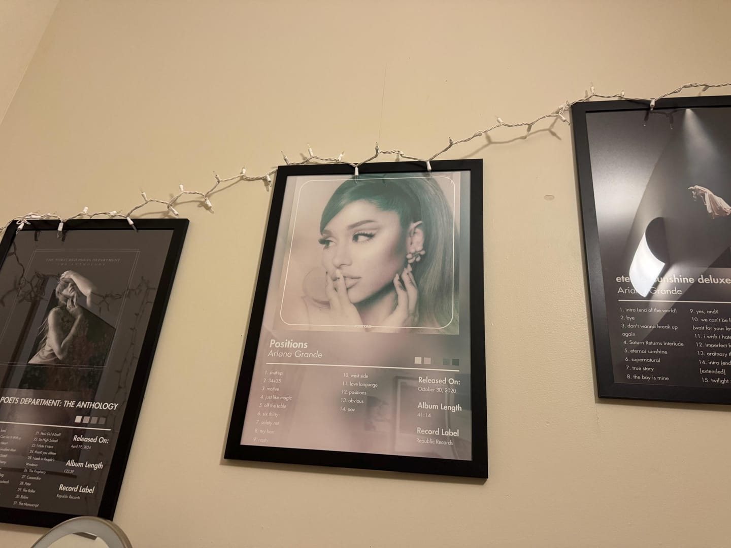 Customer photo review of Ariana Grande — Positions (Deluxe Edition) Album Poster
