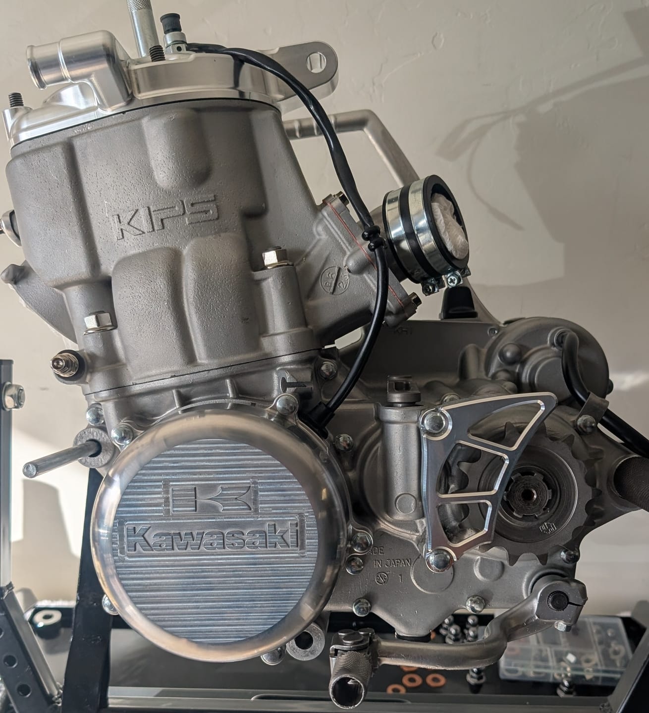Customer photo review of 1983+ KX500 Billet Stator Cover- Kawasaki Logo
