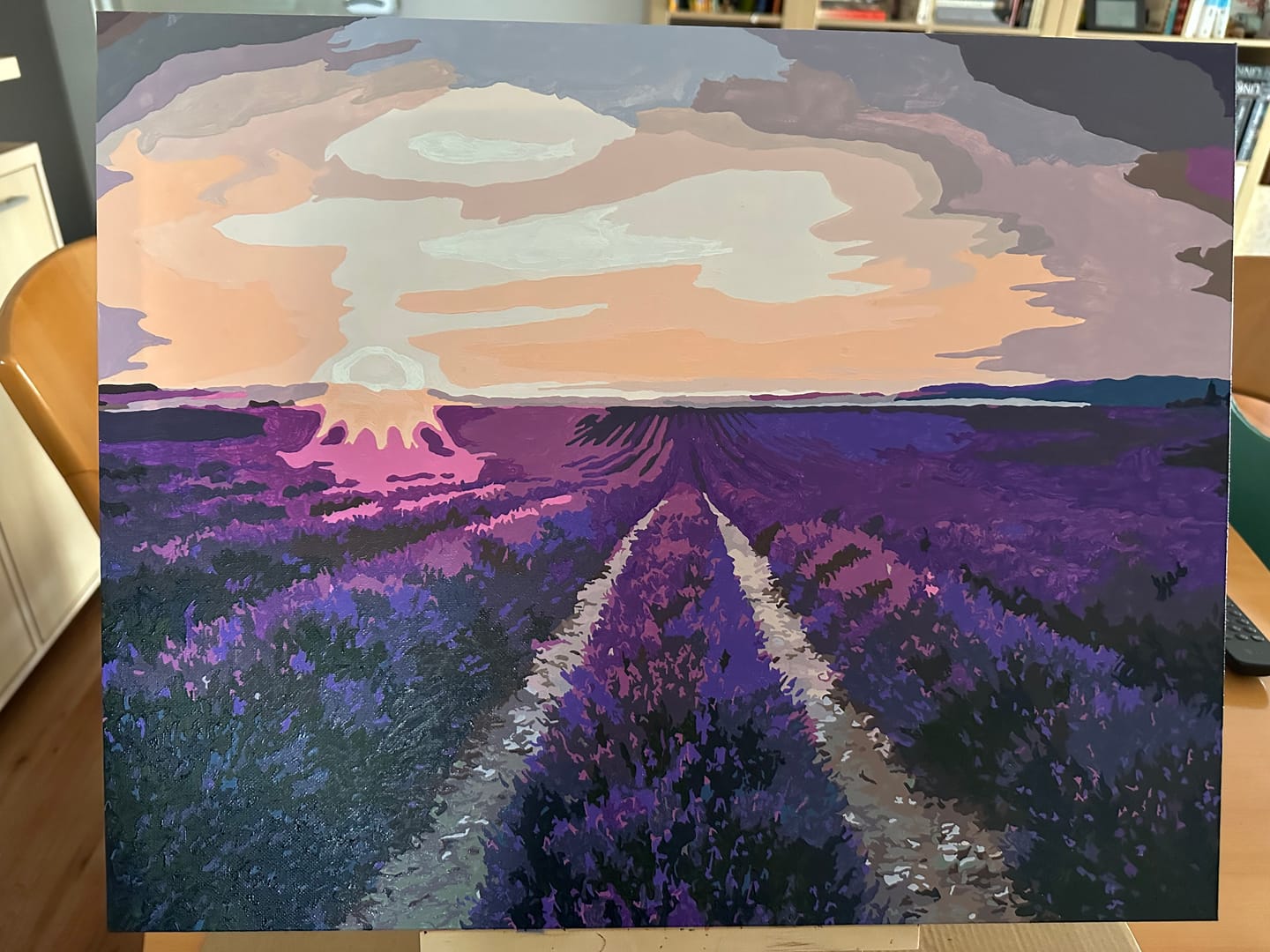 Customer photo review of Malen nach Zahlen - Lavendel Blumenfeld