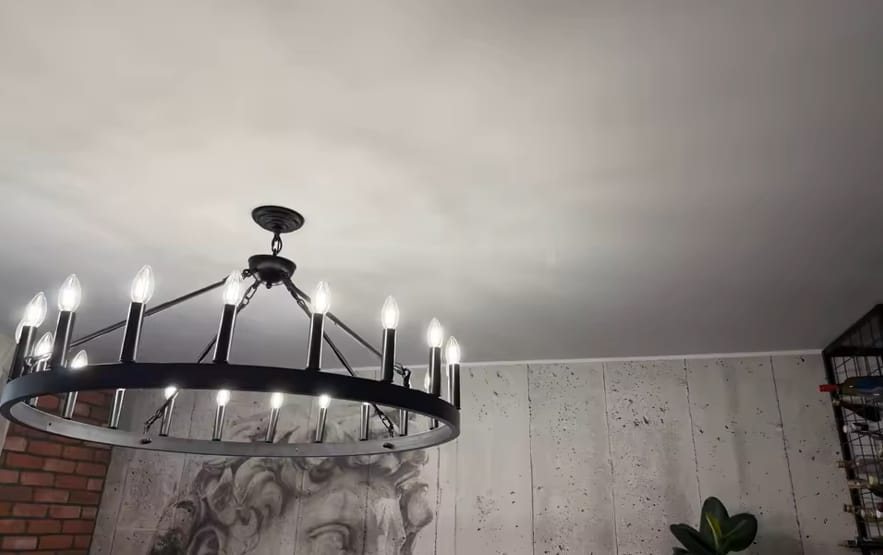 Customer photo review of Arden 15-Light Wagon Wheel Chandelier