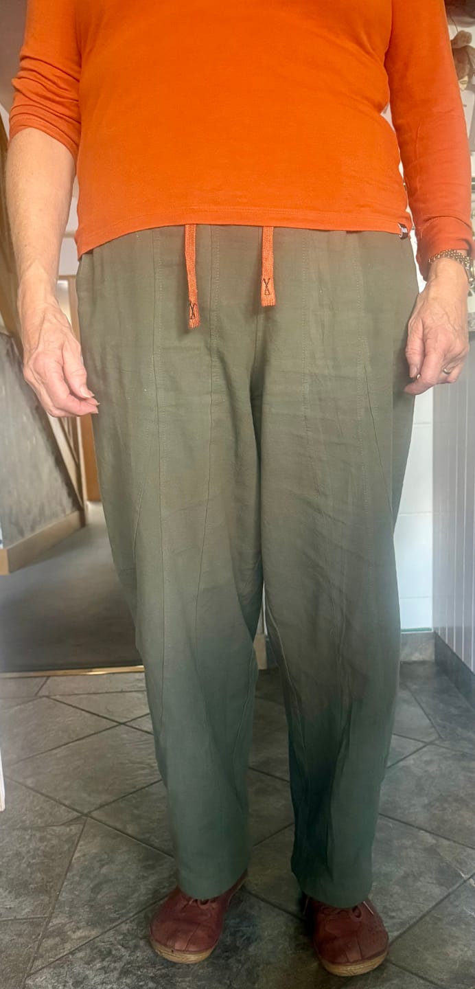 Customer photo review of Buddha Stones Spring Casual Drawstring Solid Cotton Women's Harem Pants With Pockets