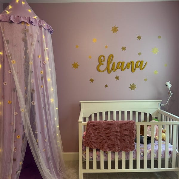Customer photo review of Personalized Wooden Name Sign with LIVE PREVIEW (14 font options)