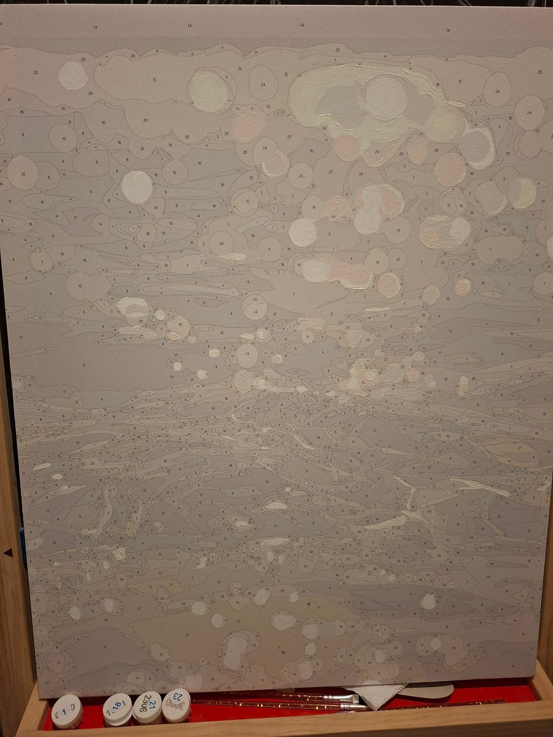 Customer photo review of Shimmering Waters | Paint by Number
