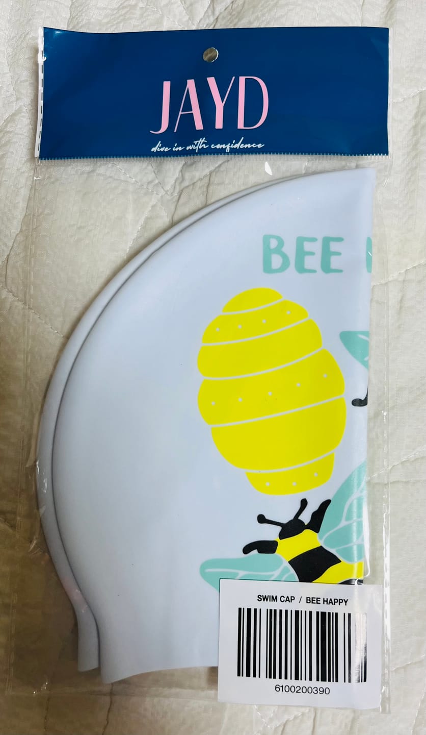 Customer photo review of JAYD Swim Cap - Bee Happy