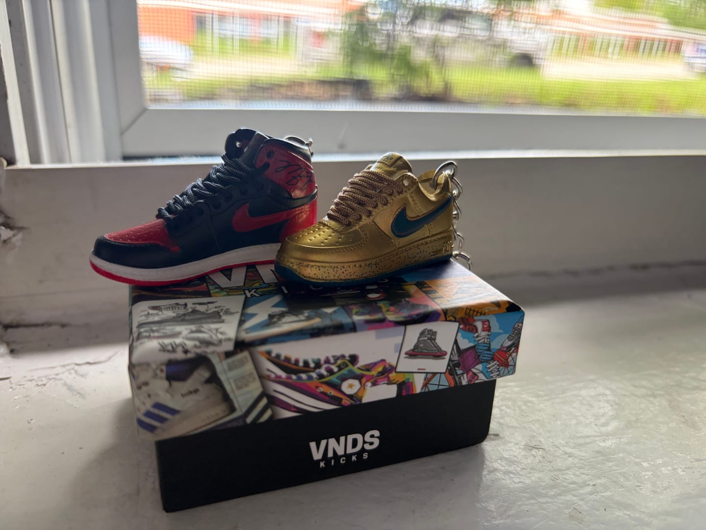 Customer photo review of AJ1 Collection | Mini Sneakers Keychain