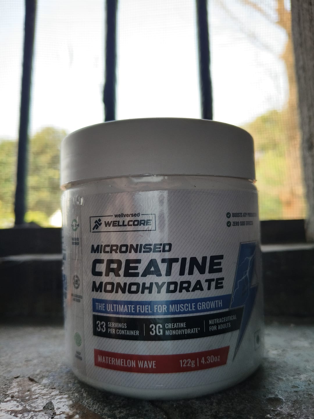 Customer photo review of Wellcore - Pure Micronised Creatine Monohydrate | Watermelon Wave (122g, 33 servings)