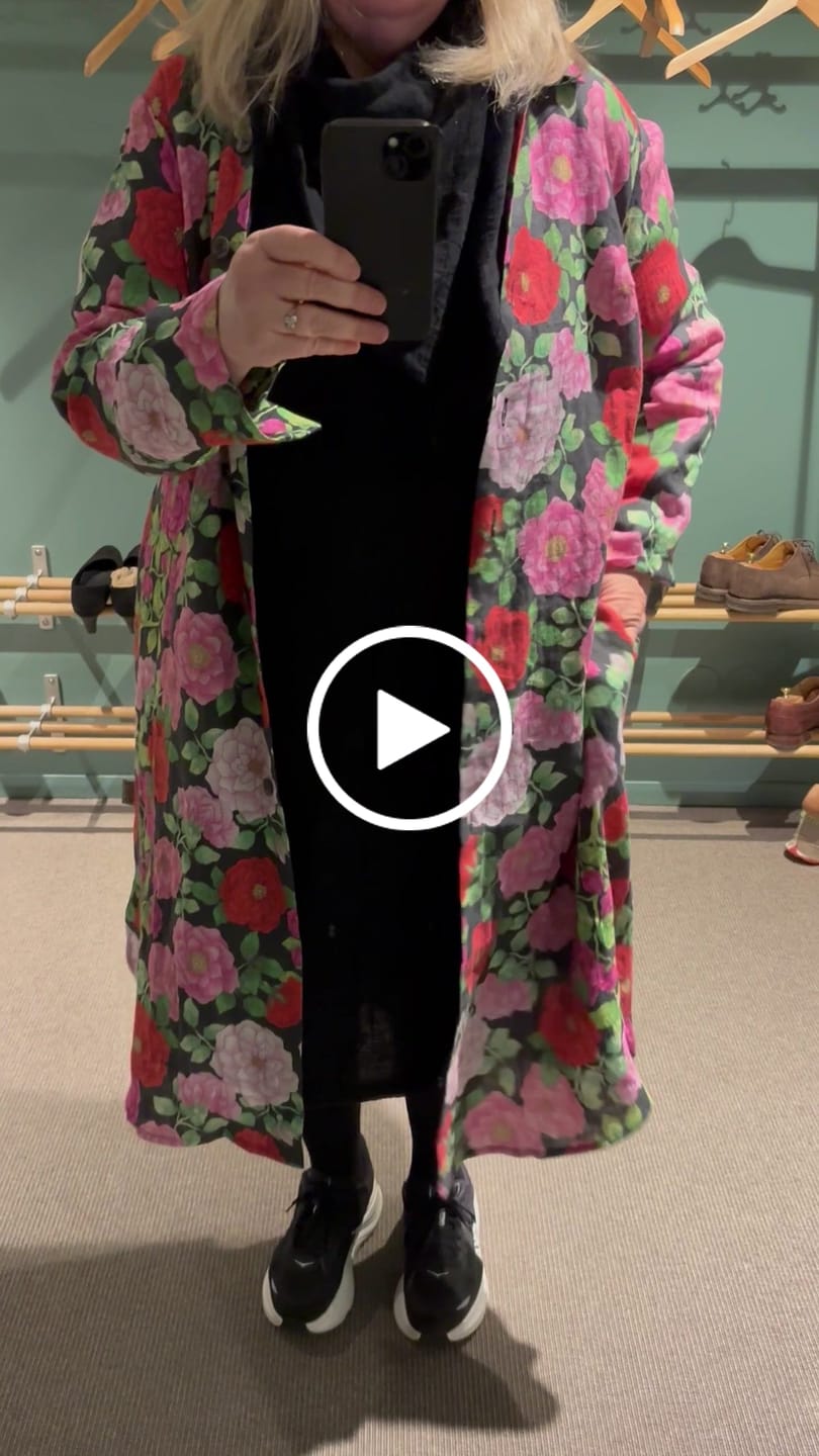 Customer video review of Skjortklänning Dam Rosor 100% Lin | Rino