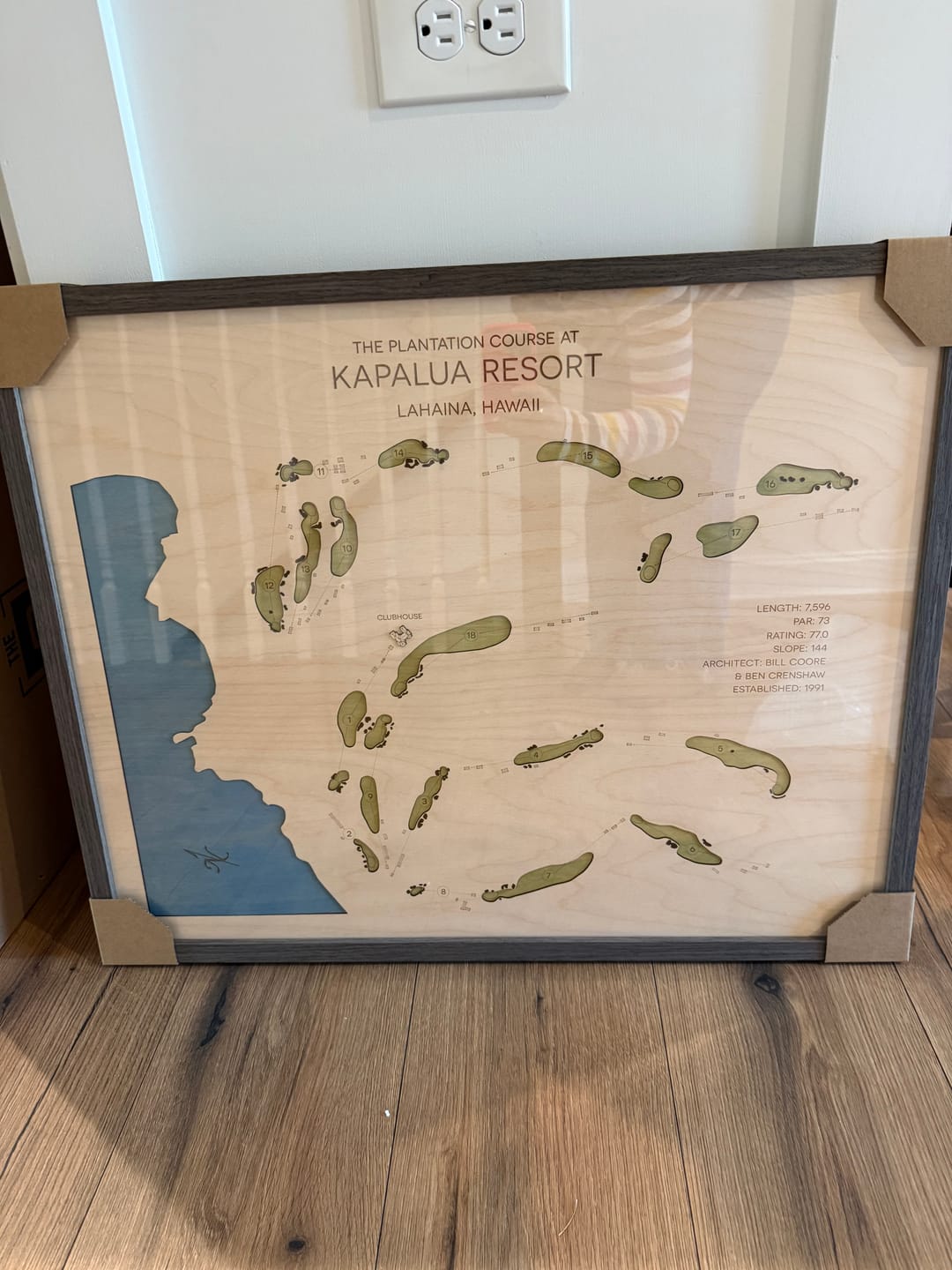 Customer photo review of Custom 3D Wood Golf Course Map