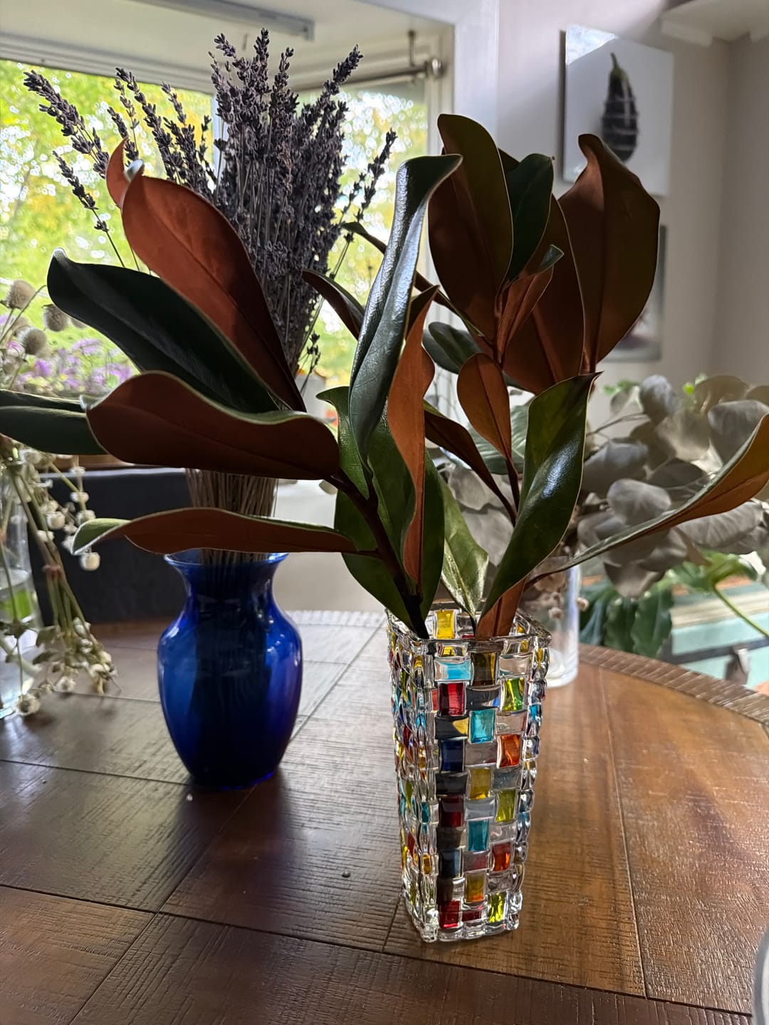 Customer photo review of Tessera Hand-Painted Mosaic Vase