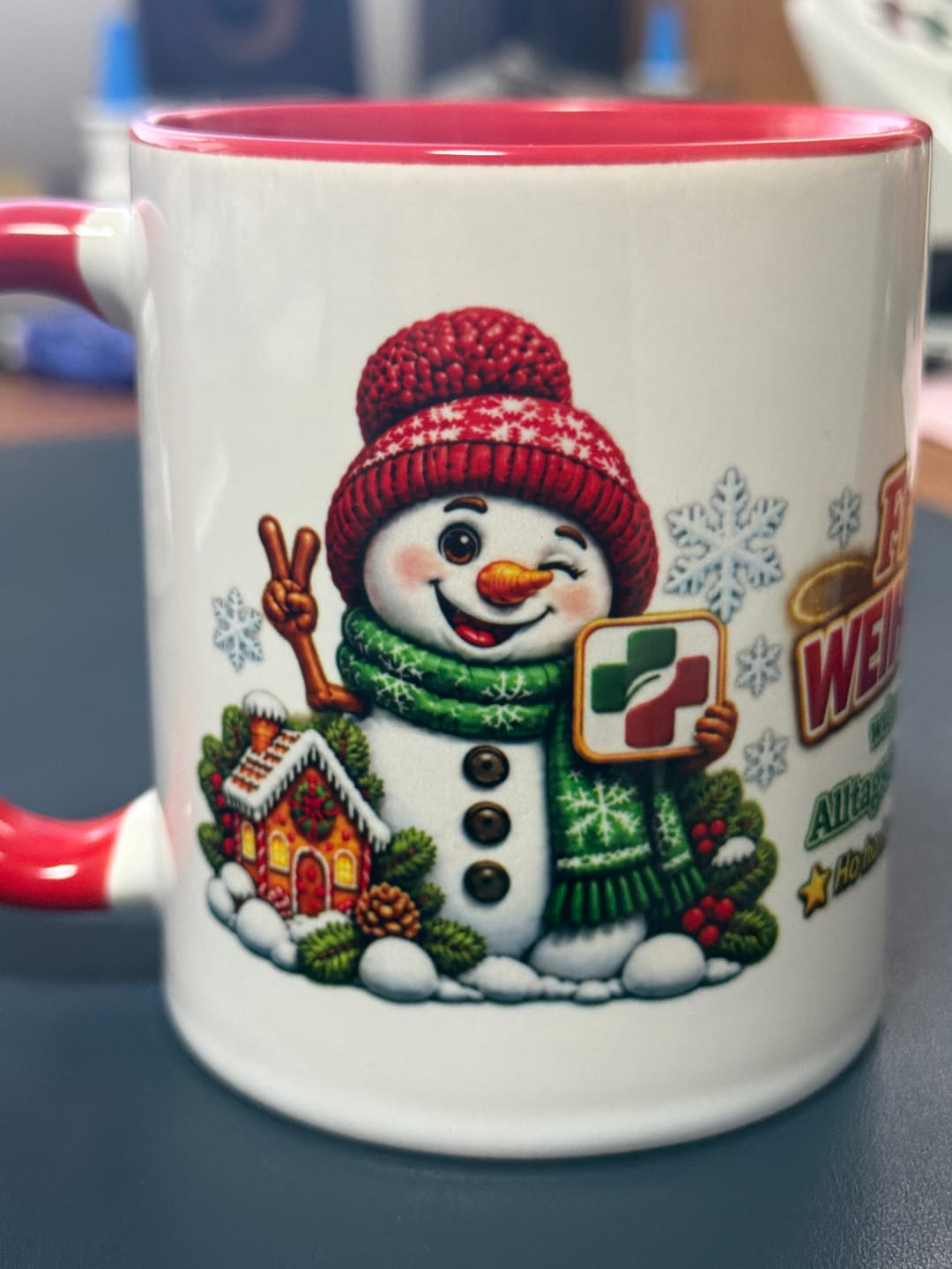 Customer photo review of TassenExpress - Becher Keramik Tasse mit Logo bedruckt 325ml Firmenlogo