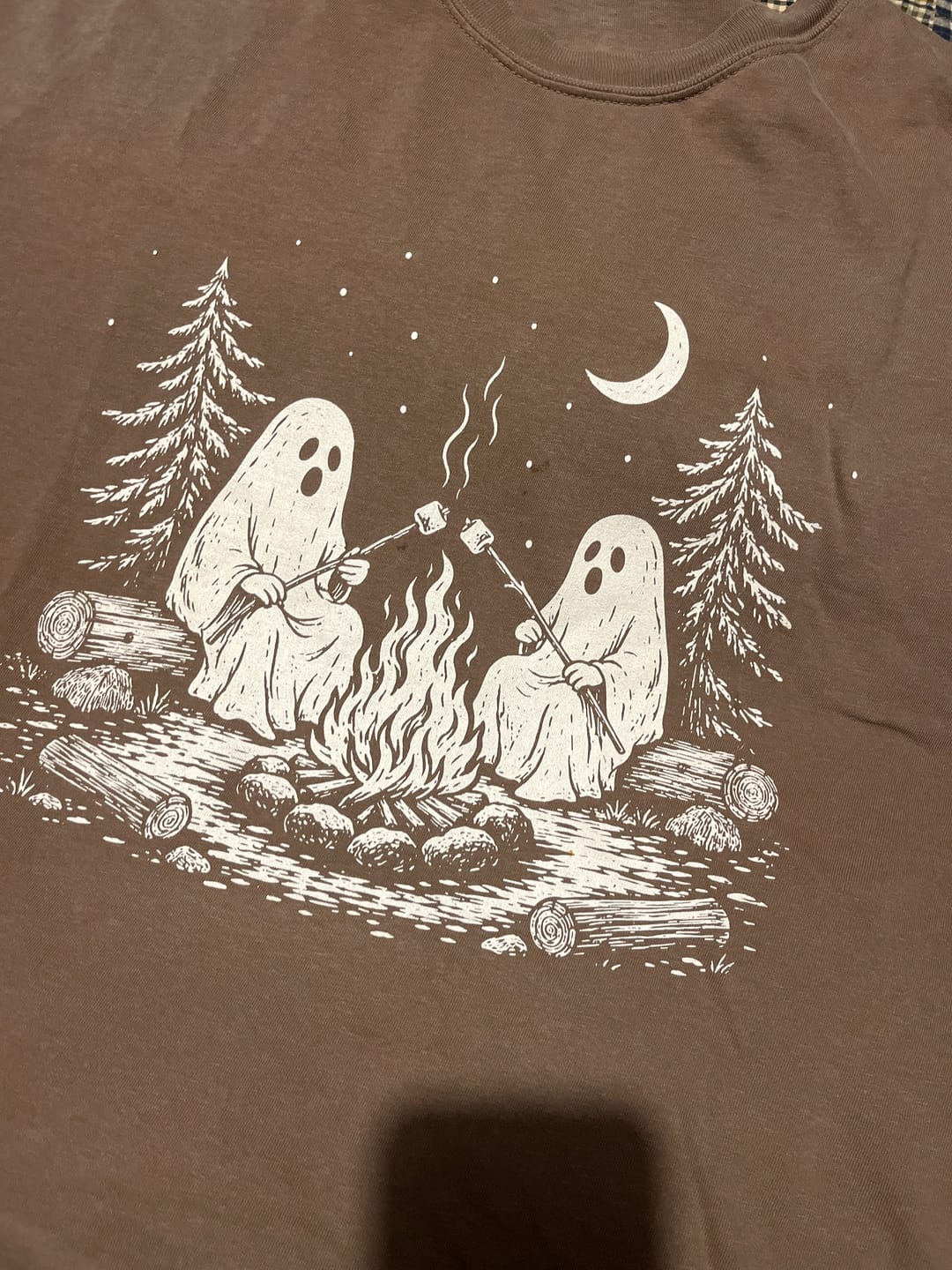 Customer photo review of The Ghostly Campfire T-Shirt