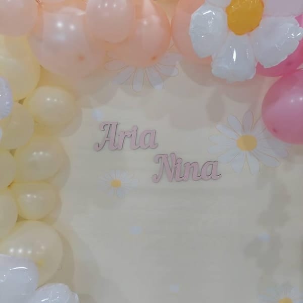 Customer photo review of Personalized Wooden Name Sign with LIVE PREVIEW (14 font options)