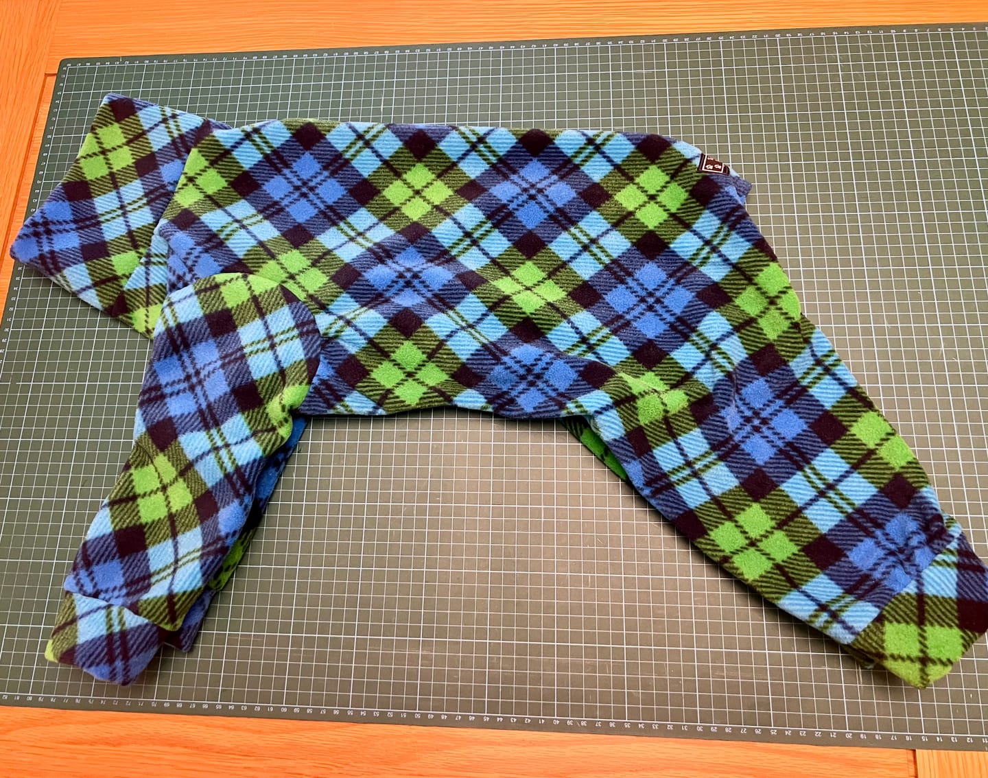 Customer photo review of Bright Check Anti Pill Polar Fleece Fabric