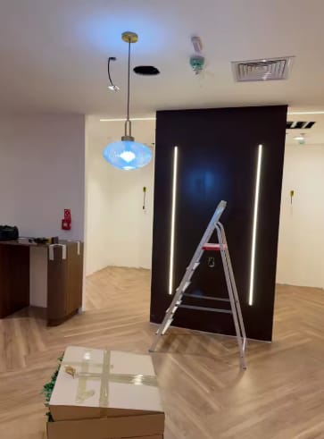Customer photo review of Glacas | Clear Ribbed Glass Pendant Light