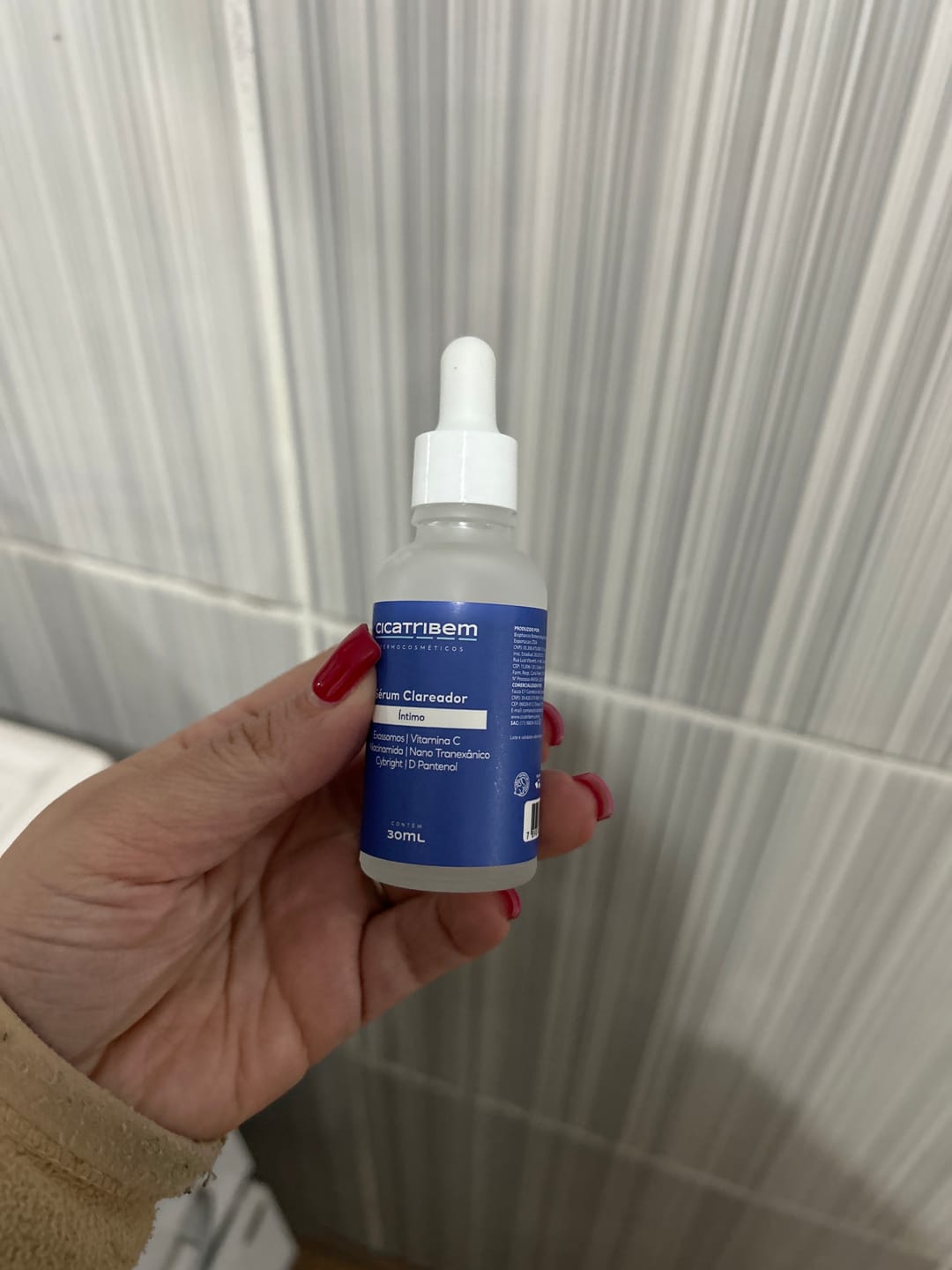 Customer photo review of Sérum Clareador Íntimo 30ml