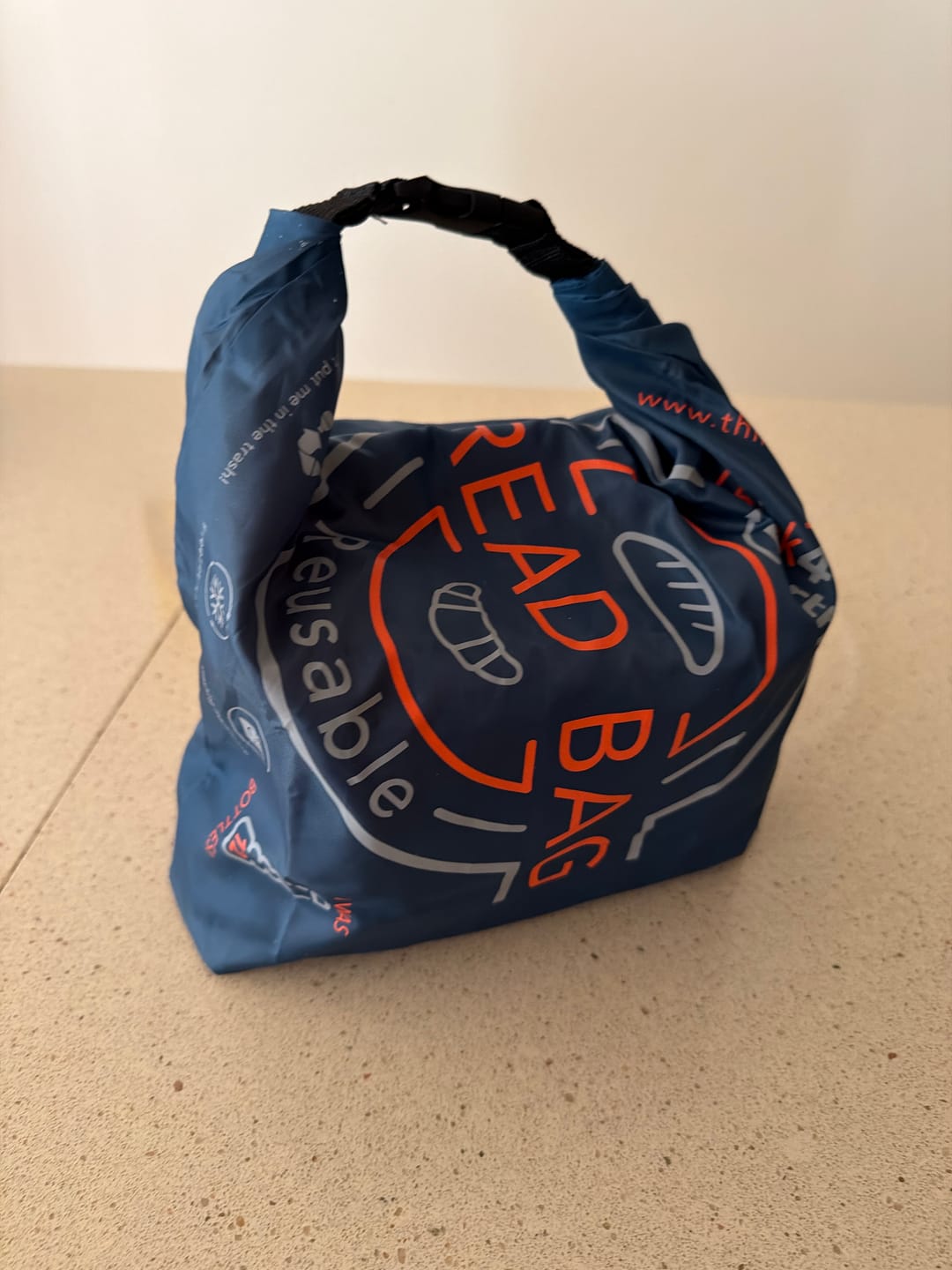 Customer photo review of Reusable Bread Bag - Blue