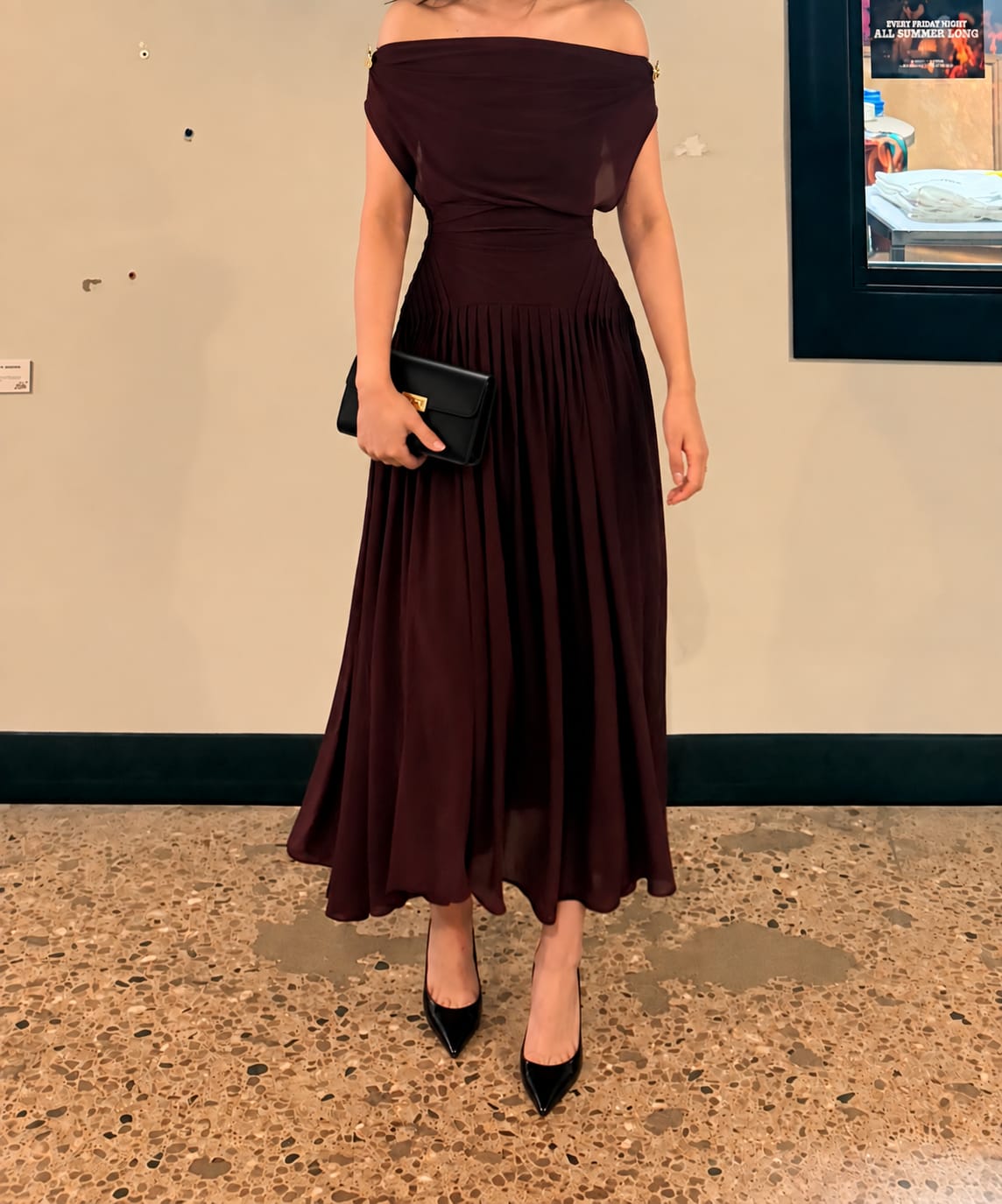 Customer photo review of Shaula Ruched Midi Dress