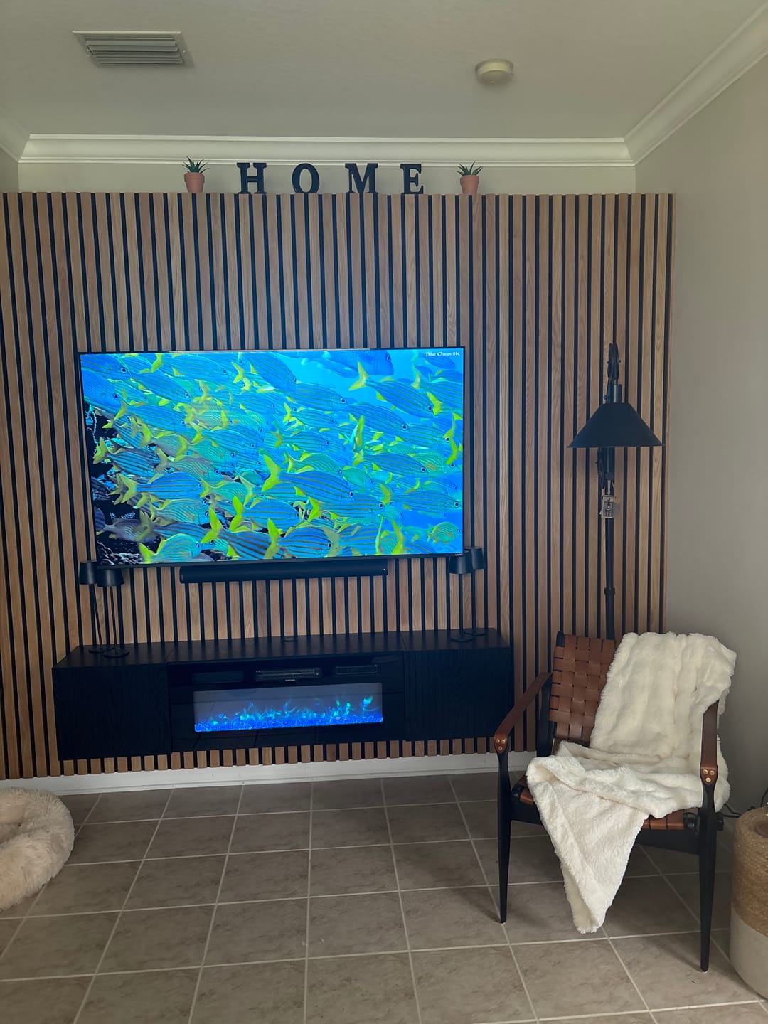 Customer photo review of AFD White Oak Extra Wide Acoustic Slat Panels