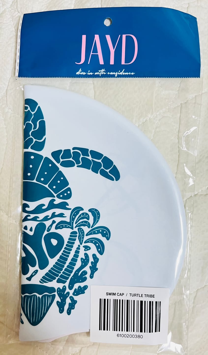 Customer photo review of JAYD Swim Cap - Turtle Tribe