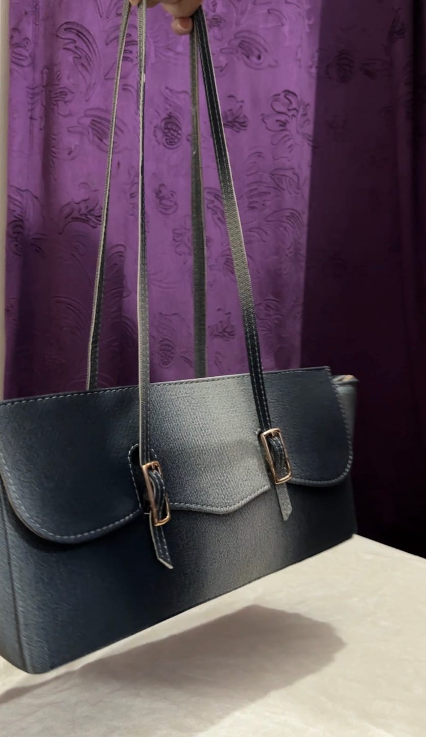 Customer photo review of Denim Eclipse Handbag