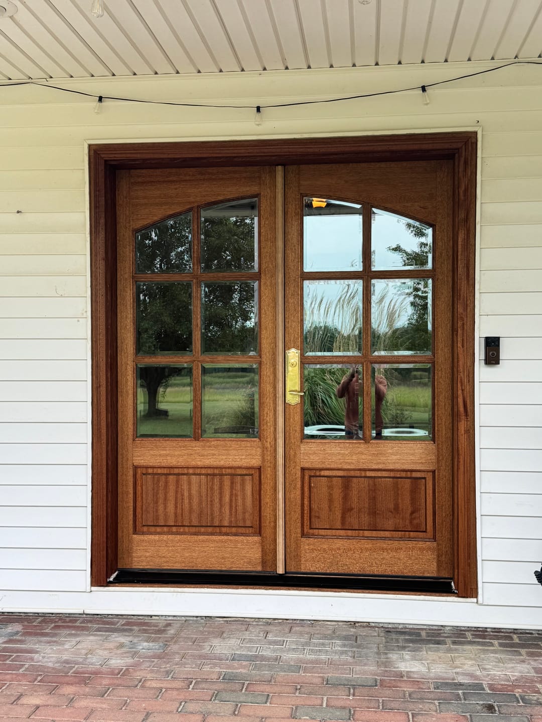 Customer photo review of Exterior Head Jamb (Stain Grade Mahogany)