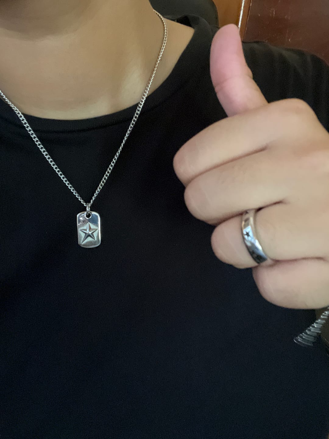 Customer photo review of Starpoint Dog Tag Pendant