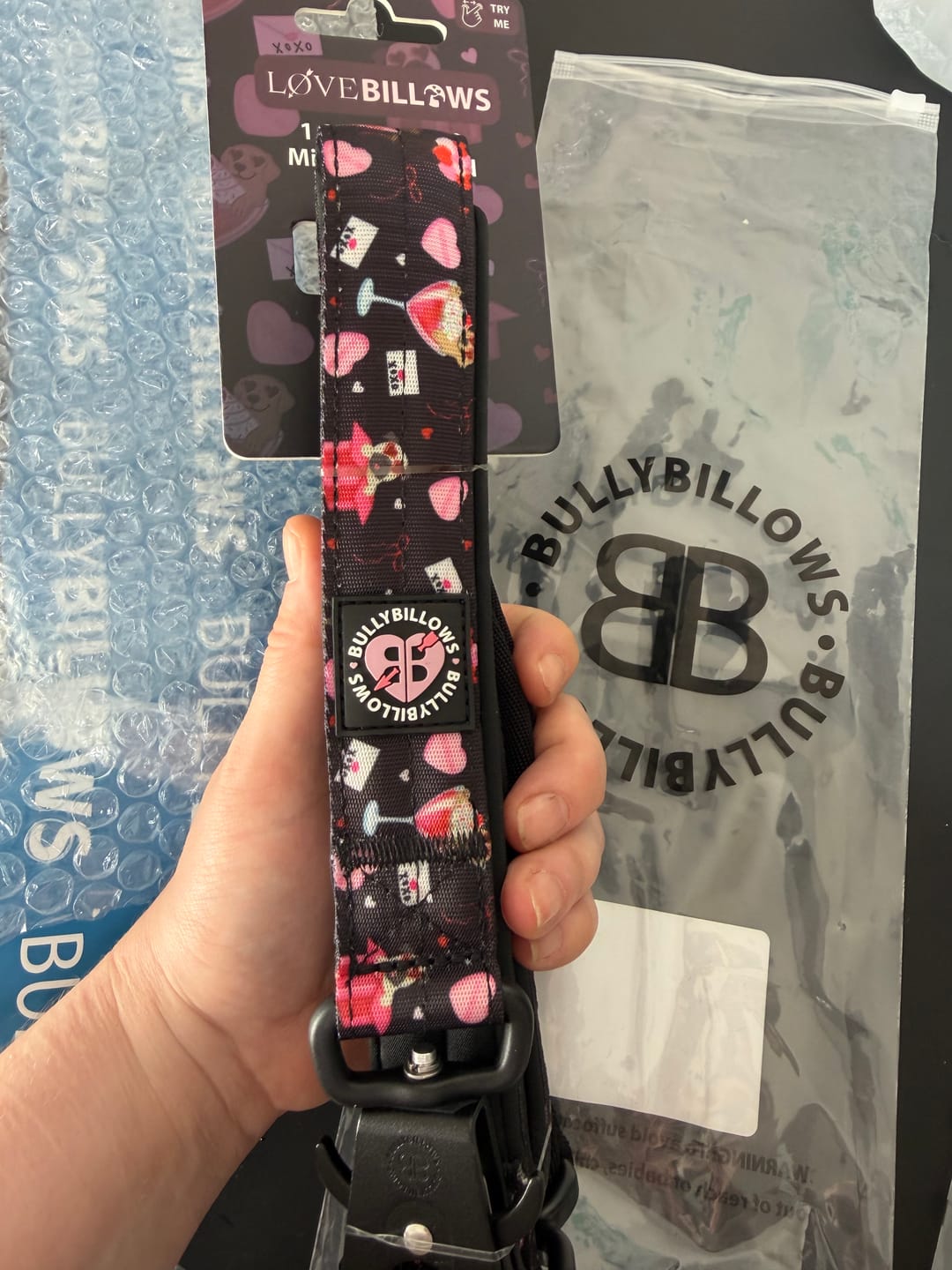 Customer photo review of 4cm Lighter Combat® Collar | With Handle & Secure Clip - Dark Love Edition