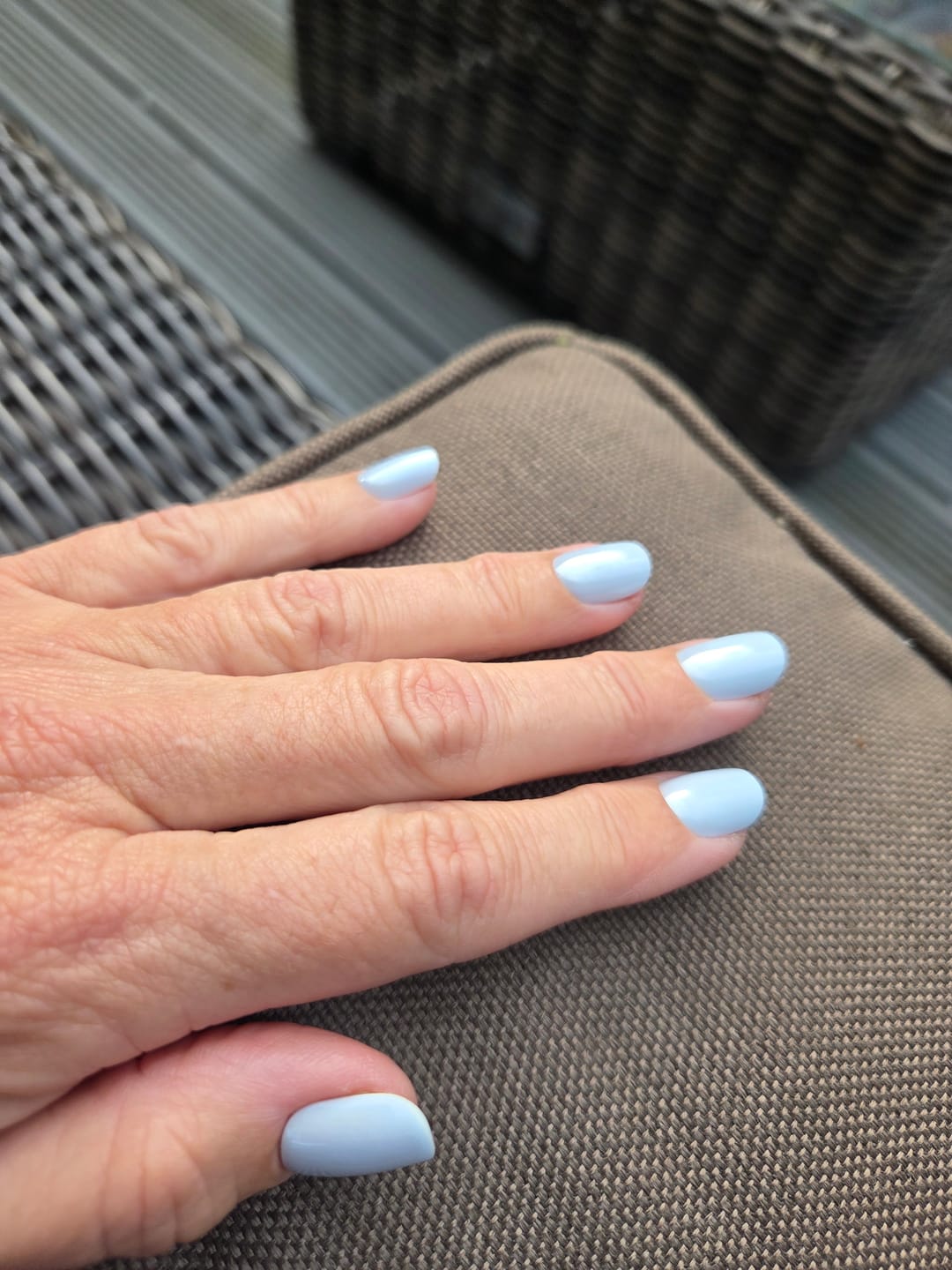 Customer photo review of Barely Blue