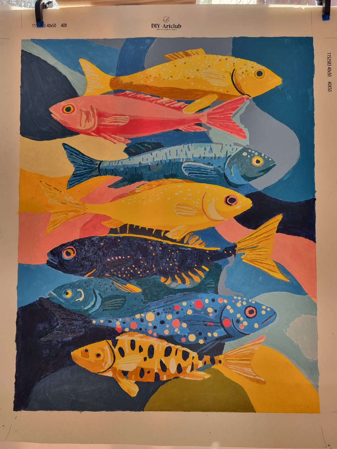 Customer photo review of Modern fishing | Paint by Number