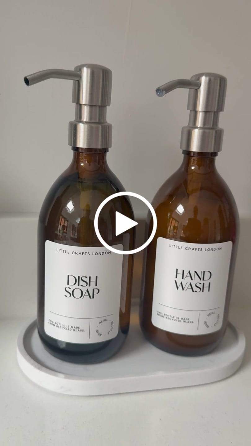 Customer video review of 500ml Amber Glass Bottle with Metal Pump White Label