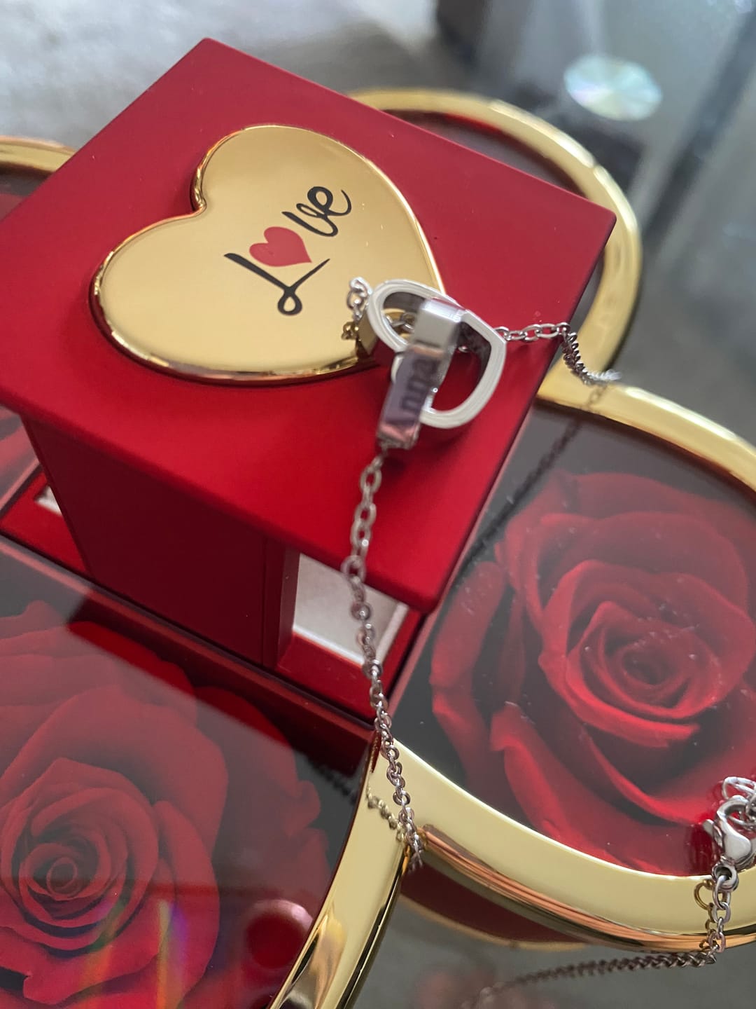 Customer photo review of Eternal Luck Box & Personalized Necklace