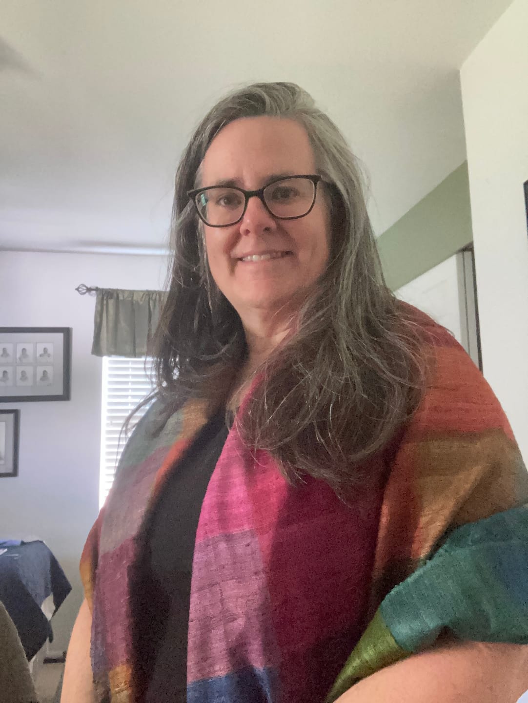 Customer photo review of Julahas x Aeshaane Peace Silk Scarf Madras Check No.4