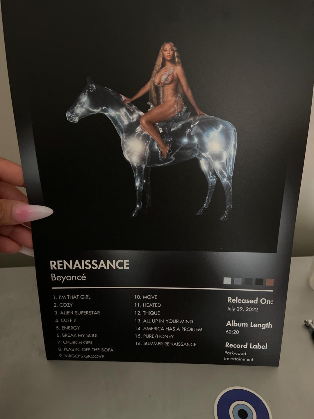 Customer photo review of Beyoncé — RENAISSANCE Album Poster