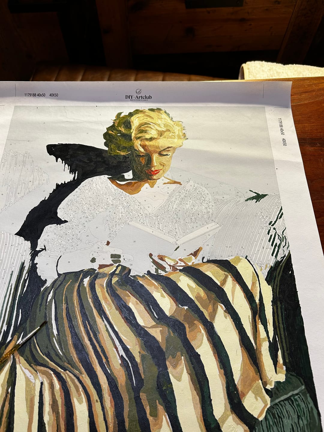 Customer photo review of Reading Marilyn | Paint by Number