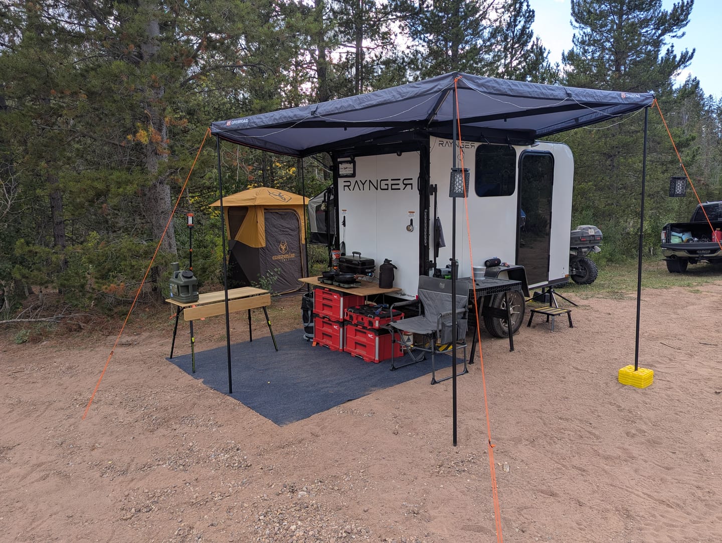 Customer photo review of OPENROAD 270 Free Standing Awning for Camping-Trail Series
